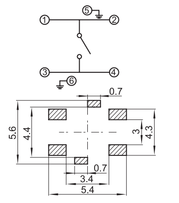 THBM03-A035NB-R-A 焊盘图