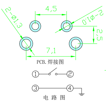 THBM03-A035NB-R-A 焊盘图