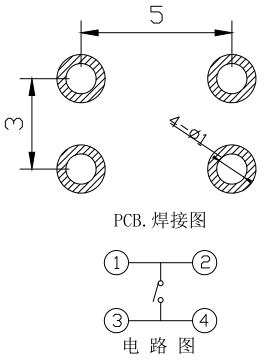 THBM03-A035NB-R-A 焊盘图